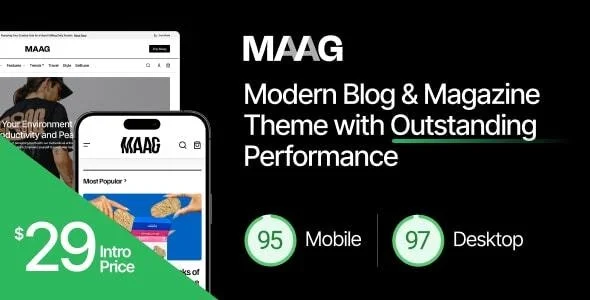 Maag – Modern Blog Magazine Theme with Outstanding Performance
