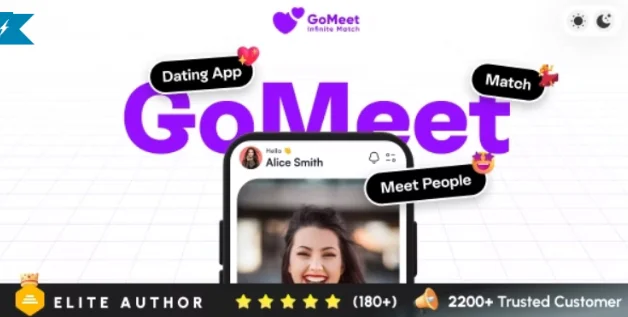 GoMeet - Complete Social Dating Mobile App | Online Dating | Match, Chat & Video Dating