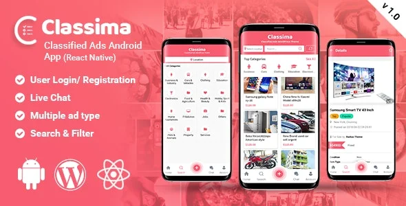 Classima – Classified ads Android iOS App