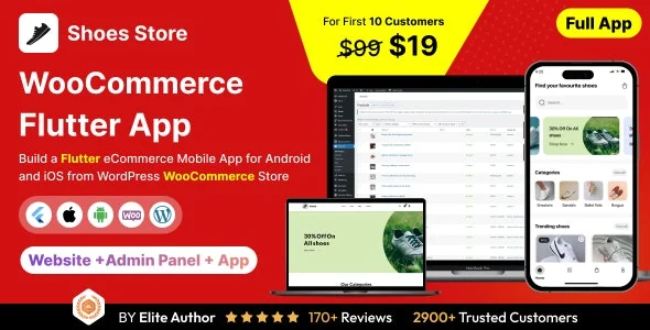 Shoes Store App – E-commerce Store app in Flutter 3.x (Android, iOS) with WooCommerce Full App